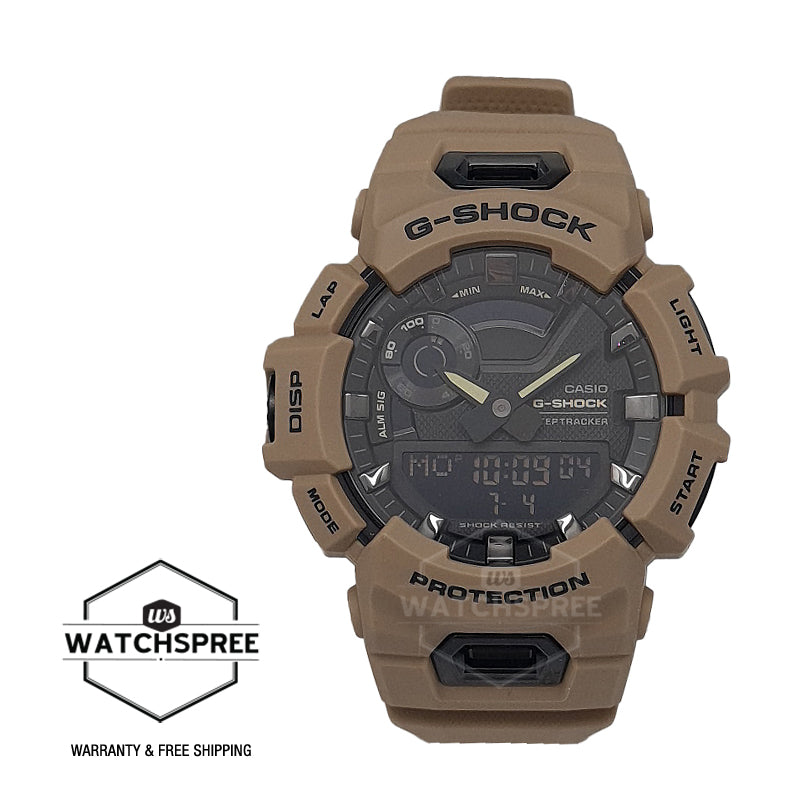 Casio G-Shock G-SQUAD Bluetooth Brown Resin Band Watch GBA900UU-5A GBA-900UU-5A Watchspree
