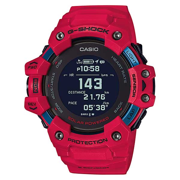 Casio G-Shock G-SQUAD BluetoothÇ?Çî’??? Red Resin Band Watch GBDH1000-4D GBD-H1000-4D GBD-H1000-4