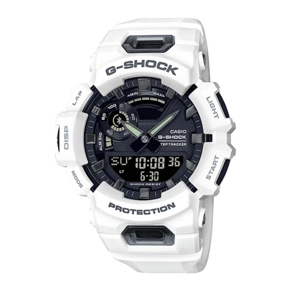 Casio G-Shock G-SQUAD Bluetooth White Resin Band Watch GBA900-7A GBA-900-7A Watchspree