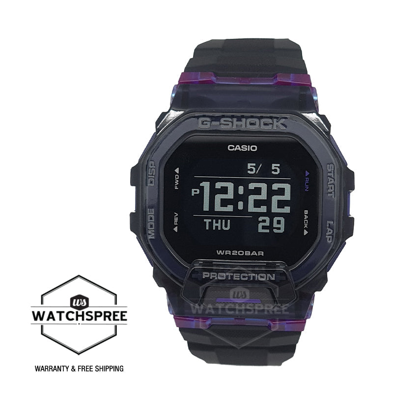 Casio G-Shock G-SQUAD Bluetooth¬¨¬®‚àö√ú Black Resin Band Watch GBD200SM-1A6 GBD-200SM-1A6 Watchspree