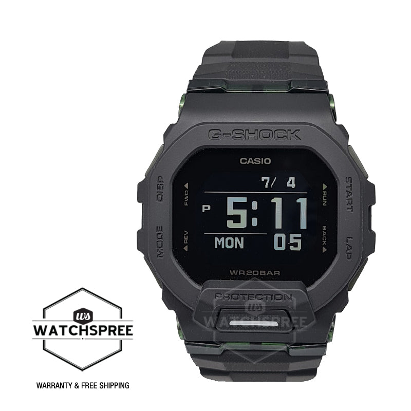 Casio G-Shock G-SQUAD Bluetooth¨ Black Resin Band Watch GBD200UU-1D GBD-200UU-1D GBD-200UU-1