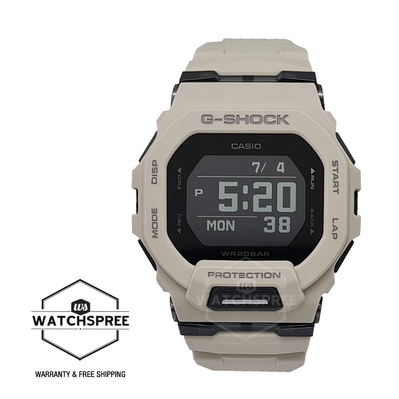 Casio G-Shock G-SQUAD Bluetooth¬¨¬®‚àö√ú Sand Resin Band Watch GBD200UU-9D GBD-200UU-9D GBD-200UU-9 Watchspree