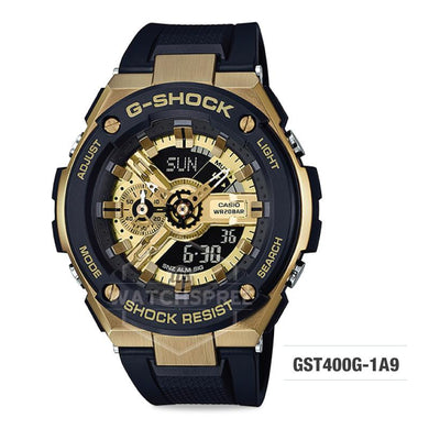 Casio G-Shock G-Steel Black Resin Band Watch GST400G-1A9 GST-400G-1A9 Watchspree