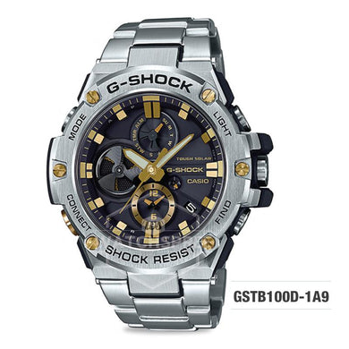 Casio G-Shock G-Steel GST-B100D Silver Stainless Steel Band Watch GSTB100D-1A9 GST-B100D-1A9 Watchspree