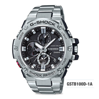 Casio G-Shock G-Steel Silver Stainless Steel Band Watch GSTB100D-1A Watchspree