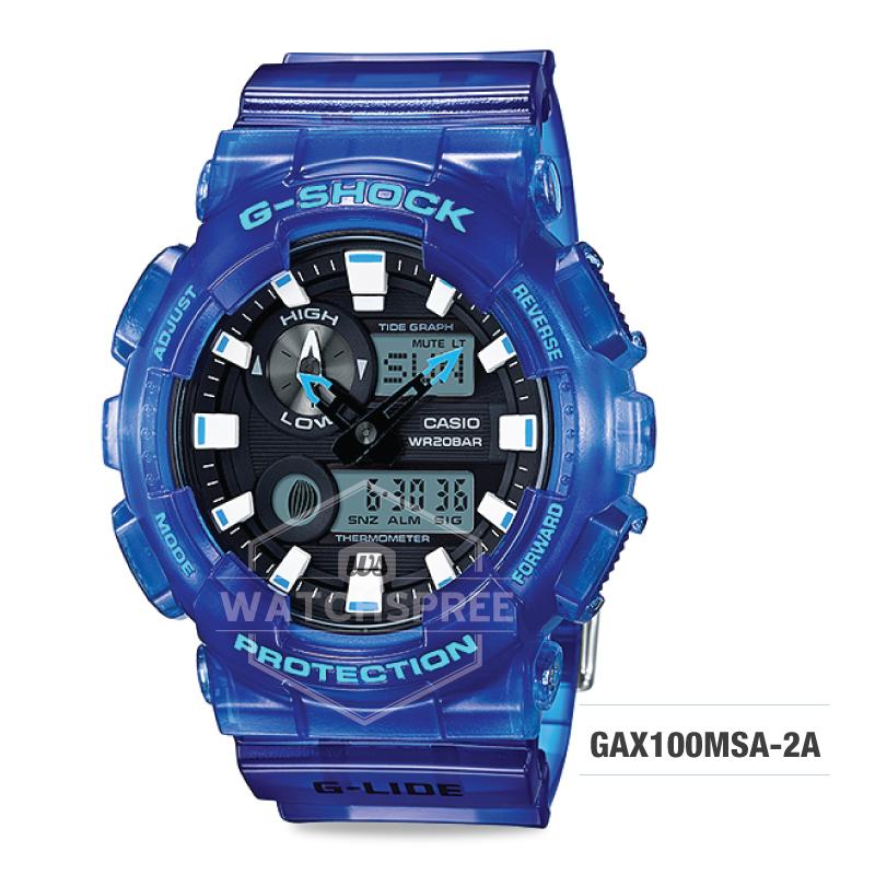 Casio G-Shock G-lide Series Blue Strap Watch GAX100MSA-2A Watchspree
