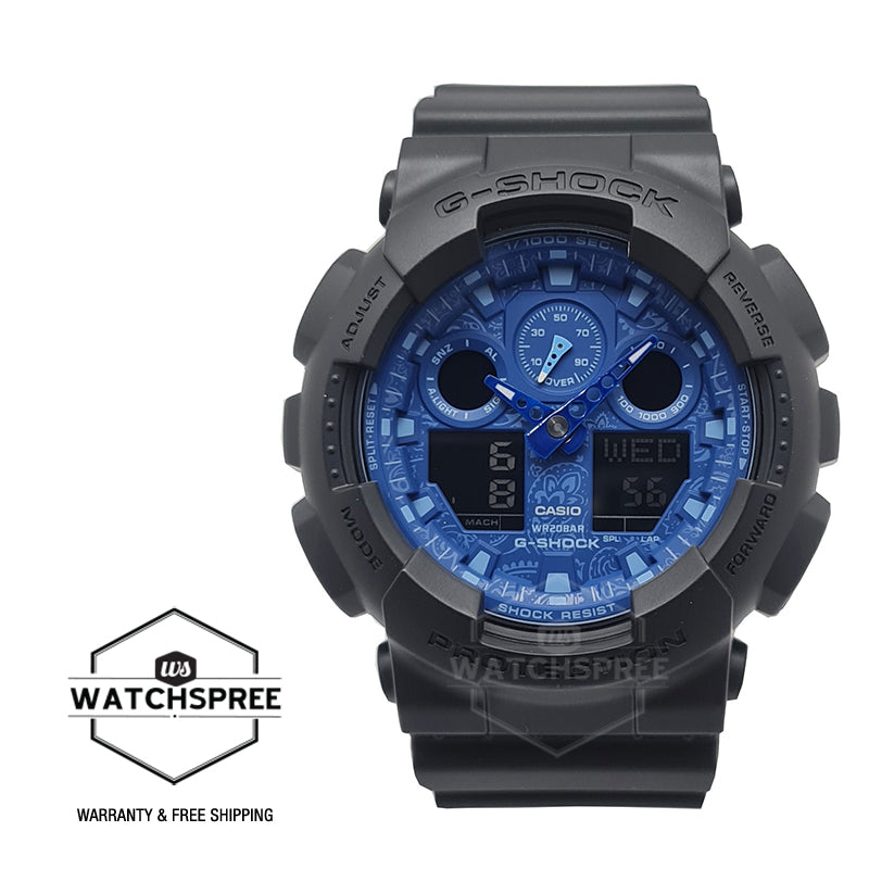 Casio G-Shock GA-100 Lineup Black Resin Band Watch GA100BP-1A GA-100BP-1A Watchspree
