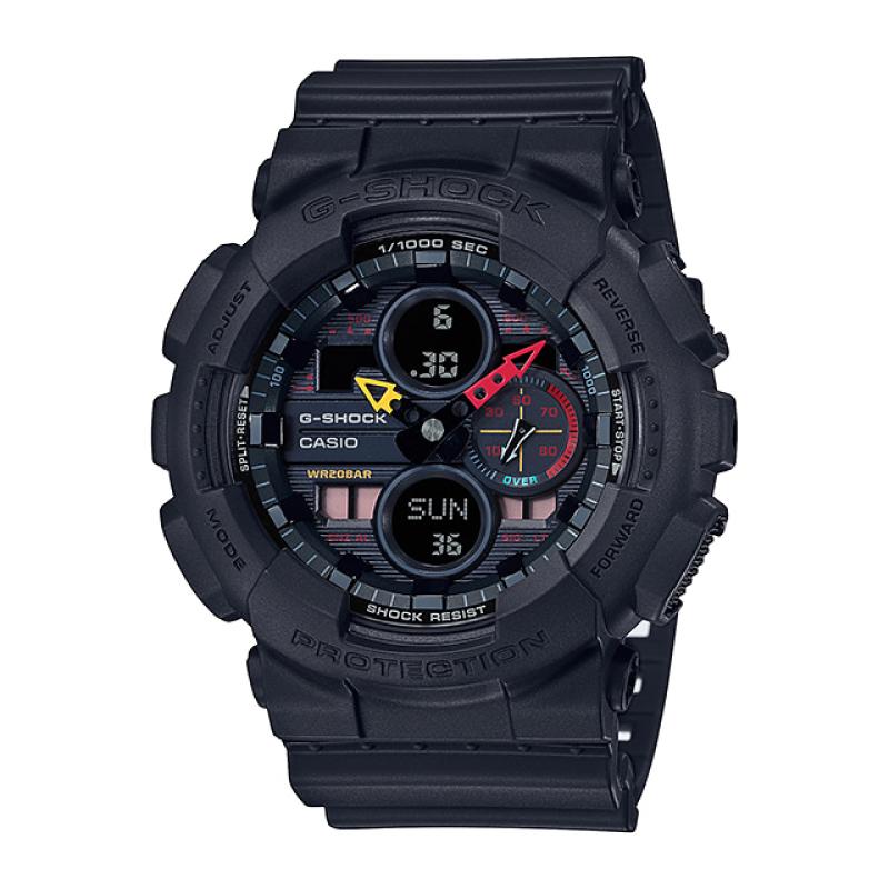 Casio G-Shock GA-140 Lineup Special Color Model Jet Black Resin Band Watch GA140BMC-1A GA-140BMC-1A Watchspree