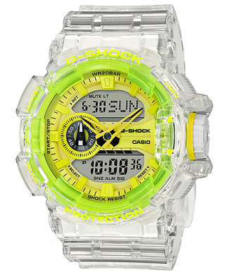 Casio G-Shock GA-400 Lineup Special Color Models Semi-Transparent Resin Band Watch GA400SK-1A9 GA-400SK-1A9 Watchspree