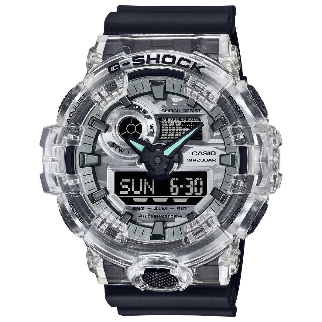 Casio G-Shock GA-700 Lineup Neo Utility Series Camouflage Dial Black Resin Band Watch GA700SKC-1A GA-700SKC-1A Watchspree