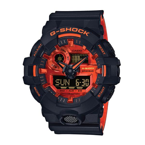 Casio G-Shock GA-700 Lineup Special Color Model Black Resin Band Watch GA700BR-1A GA-700BR-1A Watchspree