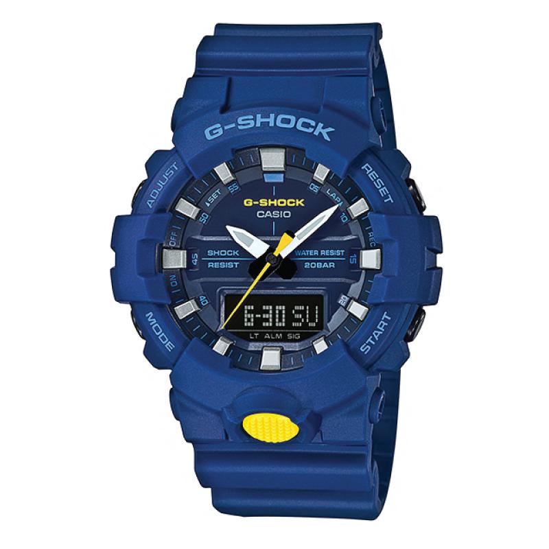 Casio G-Shock GA-800 Analog-Digital Blue Resin Strap Watch GA800SC-2A GA-800SC-2A Watchspree