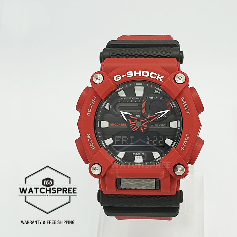 Casio G-Shock GA-900 Lineup Red Resin Band Watch GA900-4A GA-900-4A Watchspree