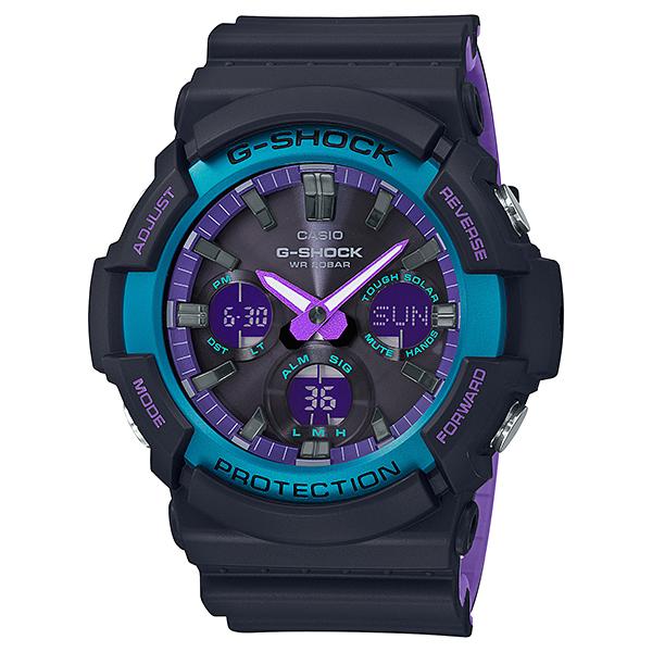 Casio G-Shock GAS-100 Lineup 90's Special Color Series Bi-Color Molded Resin Band Watch GAS100BL-1A GAS-100BL-1A Watchspree