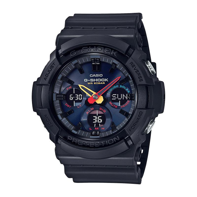Casio G-Shock GAS-100 Lineup Special Color Model Jet Black Resin Band Watch GAS100BMC-1A GAS-100BMC-1A Watchspree