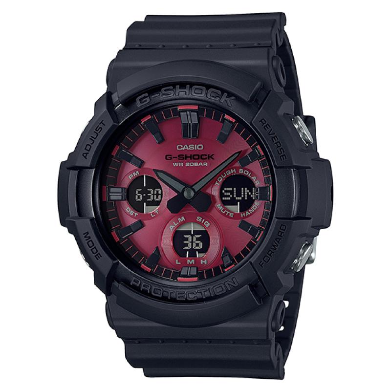 Casio G-Shock GAS-100 Lineup Special Color Models Black Resin Band Watch GAS100AR-1A GAS-100AR-1A Watchspree