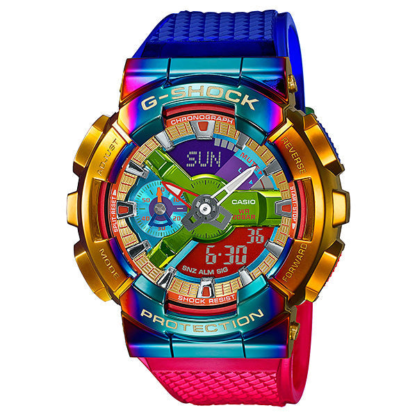 Casio G-Shock GM-110 Lineup Rainbow Series Two-Tone Resin Band Watch GM110RB-2A GM-110RB-2A Watchspree