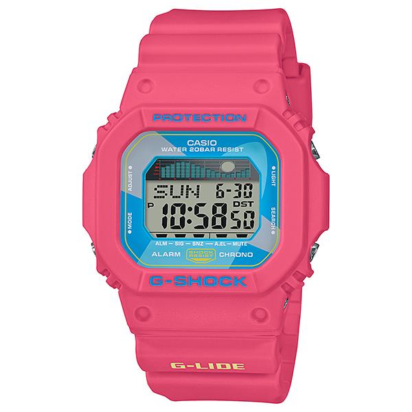 Casio G-Shock Glide GLX-5600 Lineup Pink Resin Band Watch GLX5600VH-4D GLX-5600VH-4D GLX-5600VH-4 Watchspree