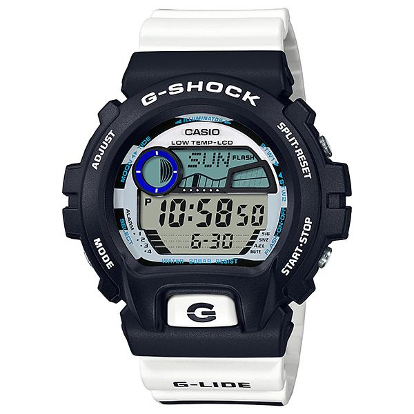 Casio G-Shock Glide GLX-6900 Lineup Striped Pattern Printed Resin Band Watch GLX6900SS-1D GLX-6900SS-1D GLX-6900SS-1 Watchspree