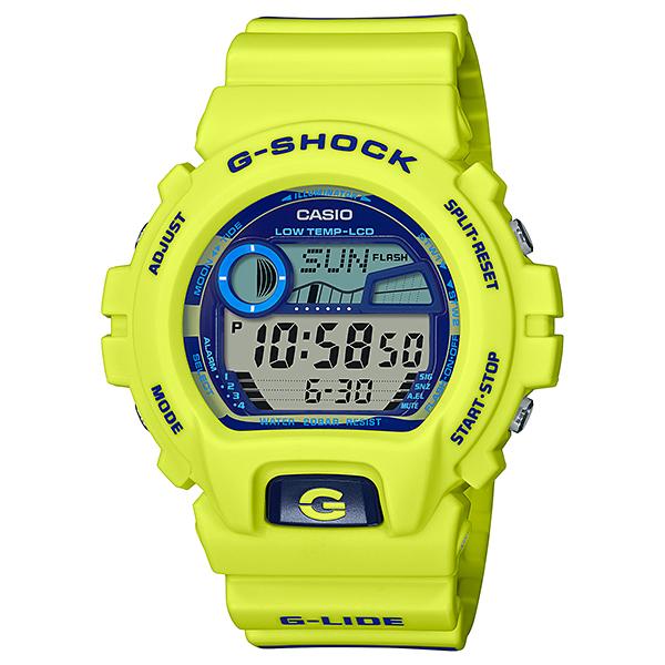 Casio G-Shock Glide GLX-6900 Lineup Striped Pattern Printed Resin Band Watch GLX6900SS-9D GLX-6900SS-9D GLX-6900SS-9 Watchspree