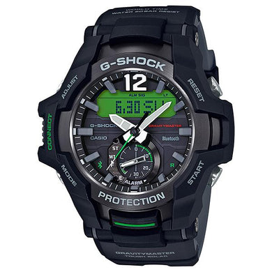 Casio G-Shock Gravitymaster with Bluetooth and Tough Solar Models Black Resin Band Watch GRB100-1A3 GR-B100-1A3 Watchspree