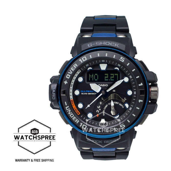 Casio G-Shock Gulfmaster Series Black Composite Band Watch GWNQ1000MC-1A2 Watchspree