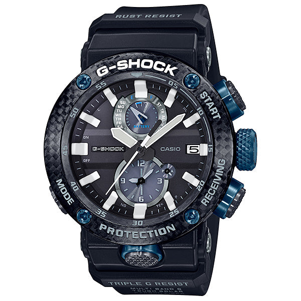 Casio G-Shock MASTER OF G AIR GRAVITYMASTER Black Carbon Fiber Insert Resin Band Watch GWRB1000-1A1 GWR-B1000-1A1 Watchspree