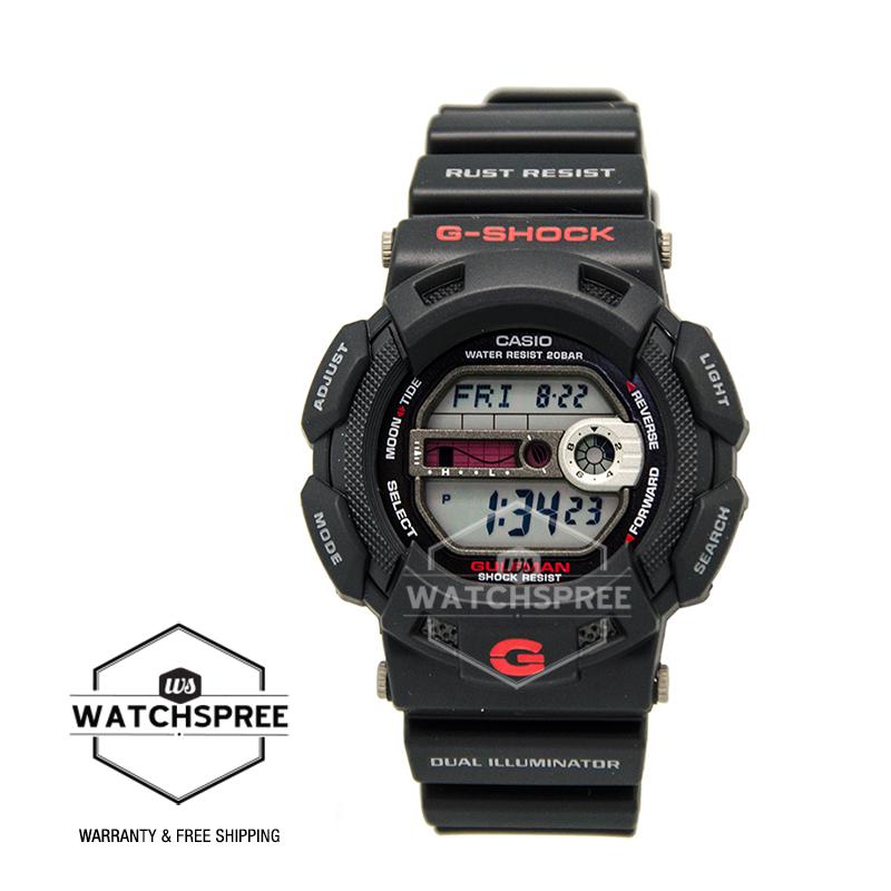 Casio G-Shock Gulfman Dual Illuminator Series Black Resin Band Watch ...
