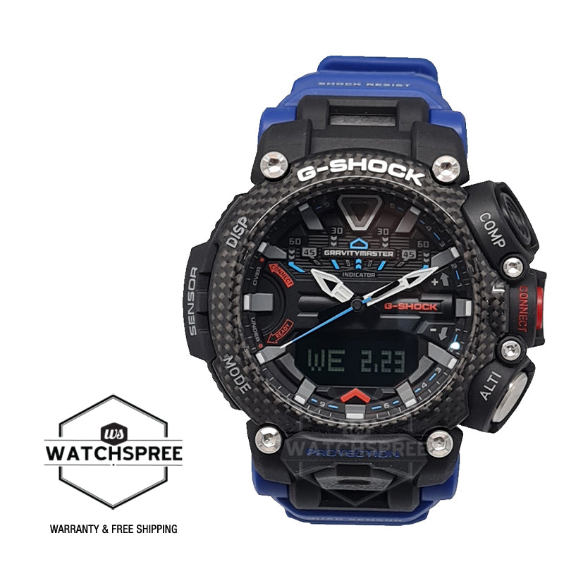 Casio G-Shock Master of G ÒGRAVITYMASTERÓ Quad Sensor GR-B200 Lineup Blue Resin Band Watch GRB200-1A2 GR-B200-1A2