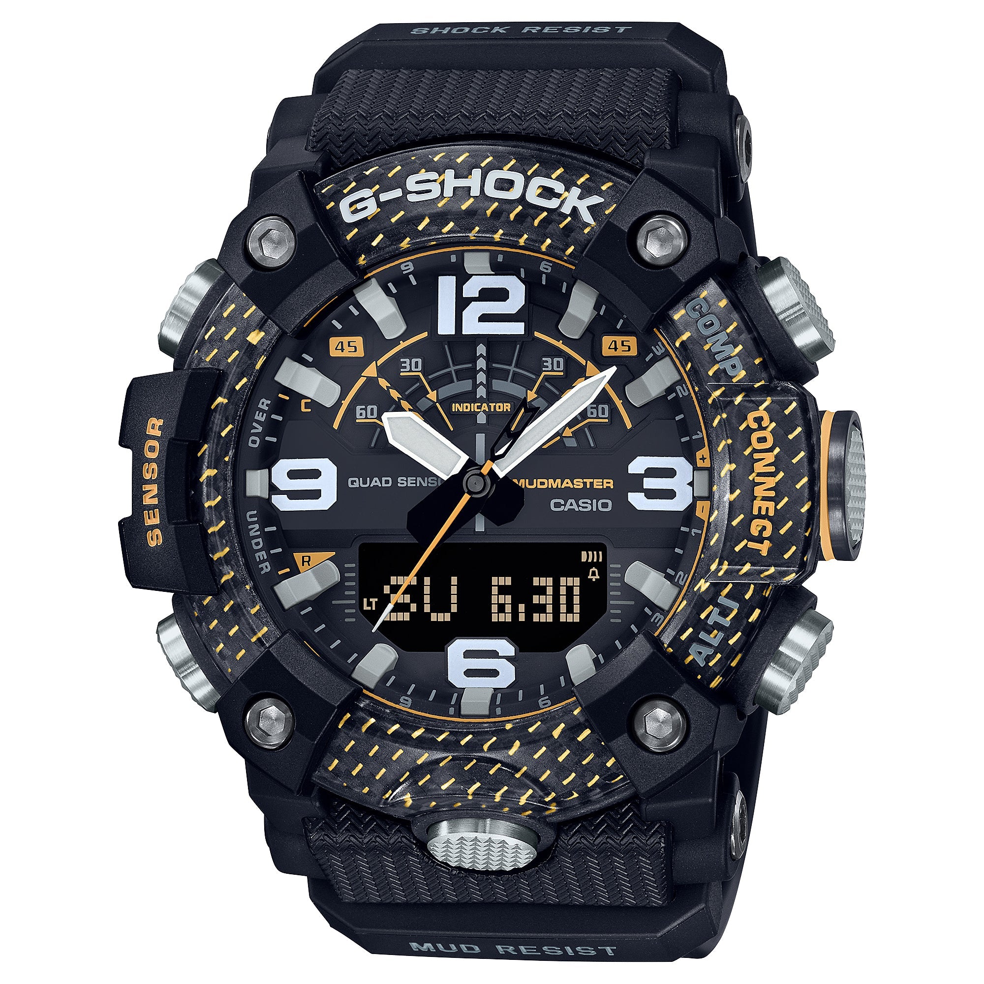 Casio G-Shock Master of G Mudmaster Carbon Core Guard Structure Black Resin Band Watch GGB100Y-1A GG-B100Y-1A Watchspree