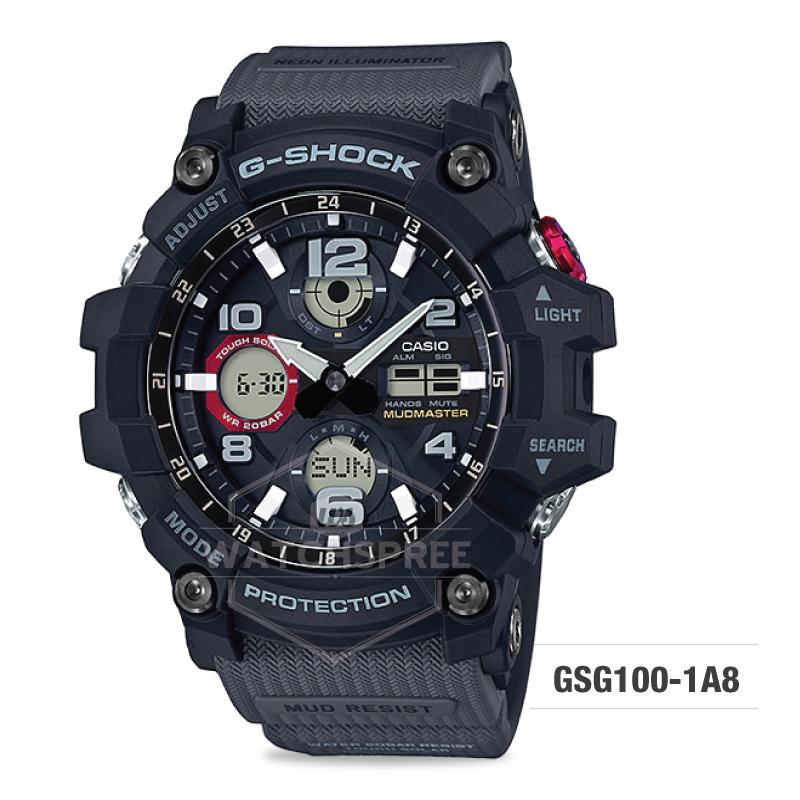 Casio G-Shock Master of G Series Mudmaster Grey Resin Band Watch GSG100-1A8 GSG-100-1A8 Watchspree