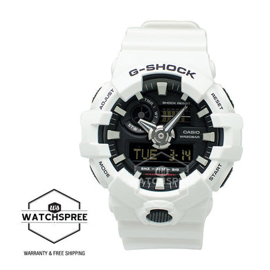 Casio G-Shock New GA-700 Series White Resin Band Watch GA700-7A Watchspree