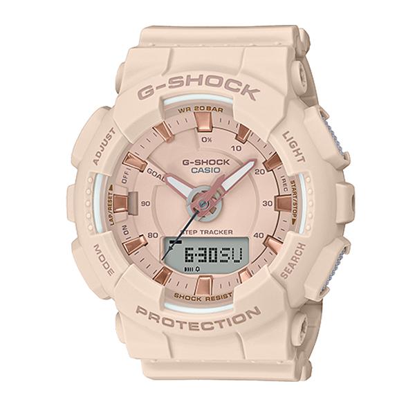 Casio G-Shock S Series For Women Step Tracker Beige Resin Band Watch GMAS130PA-4A GMA-S130PA-4A Watchspree
