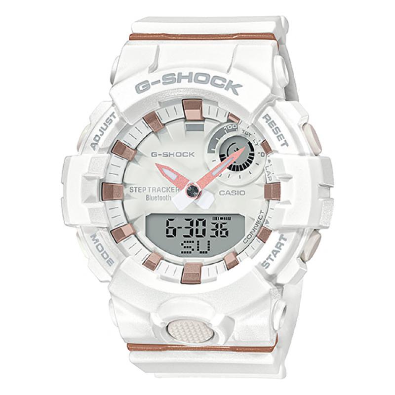 Casio G-Shock S Series G-Squad Bluetooth¨ White Resin Band Watch GMAB800-7A GMA-B800-7A