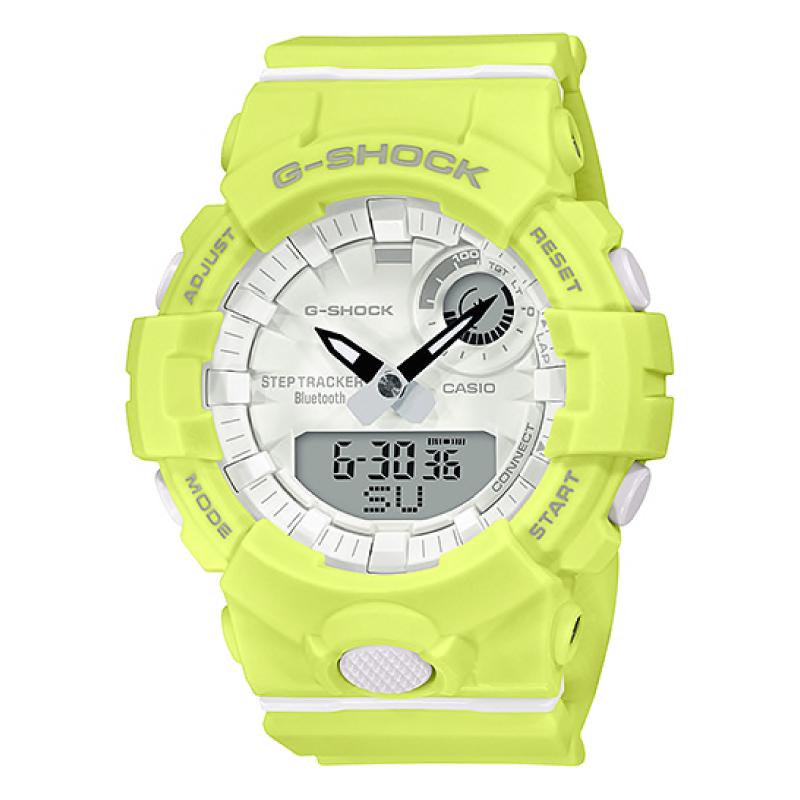 Casio G-Shock S Series G-Squad Bluetooth¨ Yellow Resin Band Watch GMAB800-9A GMA-B800-9A