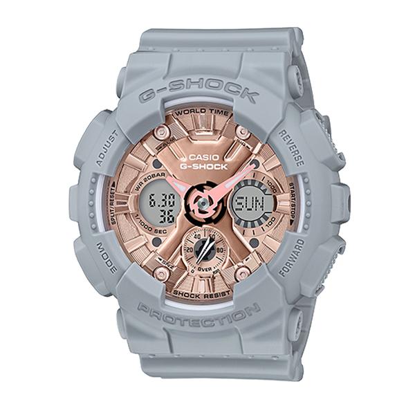 Casio G-Shock S Series GMA-120 Grey Resin Band Watch GMAS120MF-8A GMA-S120MF-8A Watchspree