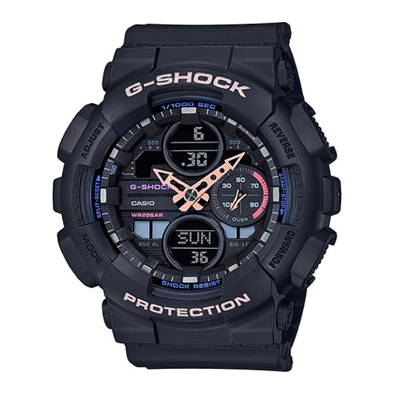 Casio G-Shock S Series GMA-S140 Lineup Black Resin Band Watch GMAS140-1A GMA-S140-1A Watchspree