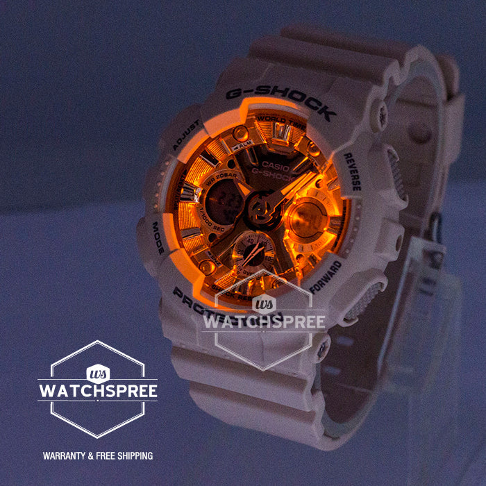 Casio G-Shock S Series Light Peach Resin Band Watch GMAS120MF-4A Watchspree