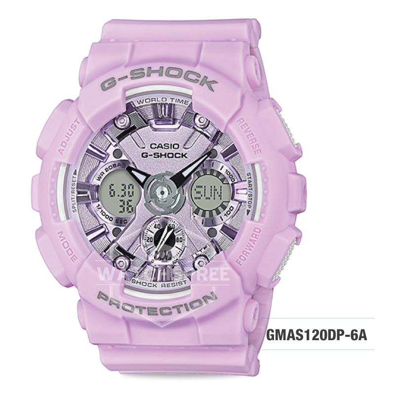 Casio G-Shock S Series Pastel-tone Matte Purple Resin Band Watch GMAS120DP-6A GMA-S120DP-6A Watchspree