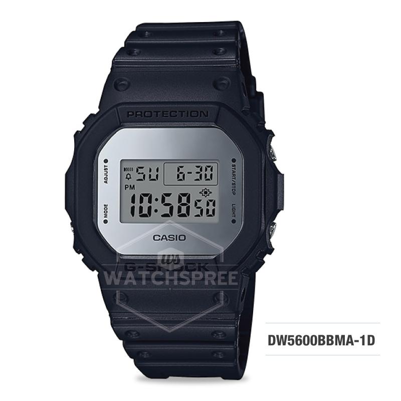 Casio G-Shock Special Color Metallic Mirror Face Black Resin Band Watch DW5600BBMA-1D DW-5600BBMA-1D Watchspree
