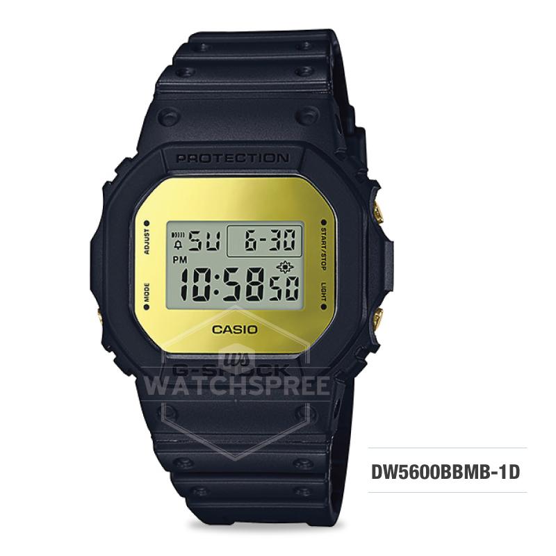 Casio G-Shock Special Color Metallic Mirror Face Black Resin Band Watch DW5600BBMB-1D DW-5600BBMB-1D Watchspree