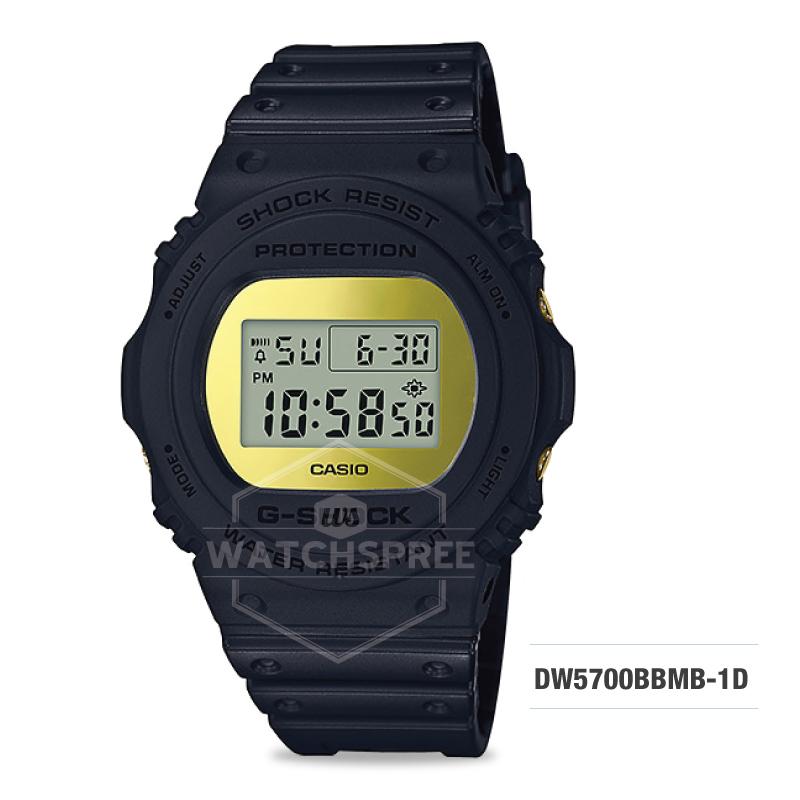Casio G-Shock Special Color Metallic Mirror Face Black Resin Band Watch DW5700BBMB-1D DW5-700BBMB-1D Watchspree