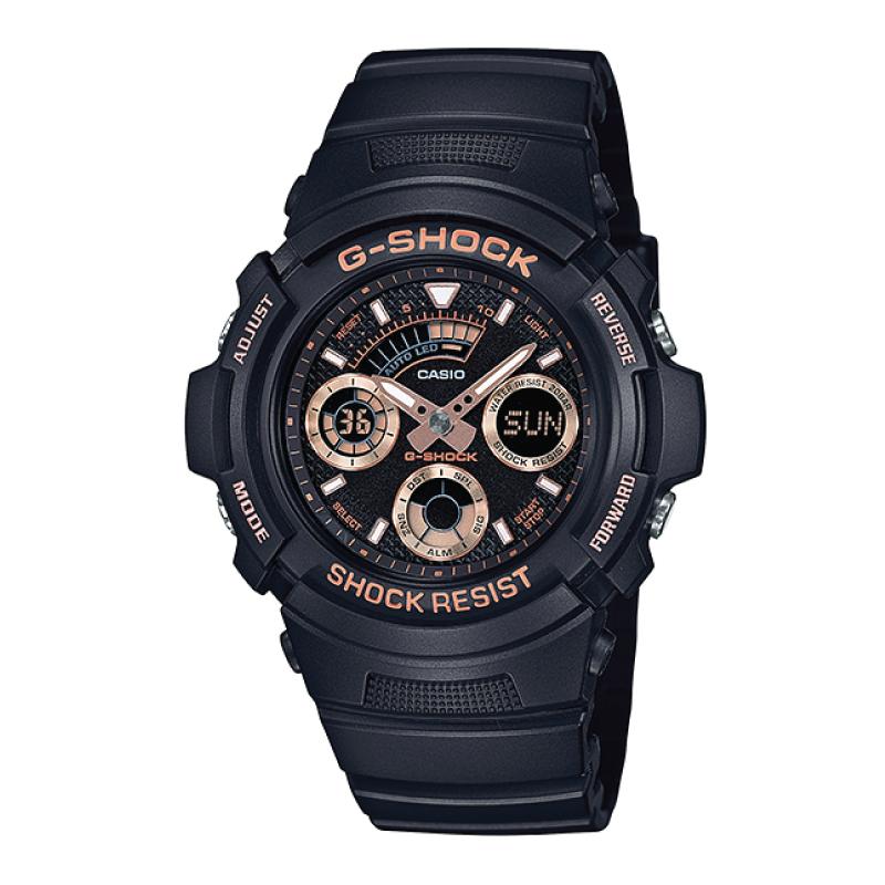 Casio G-Shock Special Color Models Black Resin Band Watch AW591GBX-1A4 AW-591GBX-1A4 Watchspree