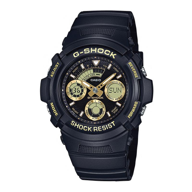 Casio G-Shock Special Color Models Black Resin Band Watch AW591GBX-1A9 AW-591GBX-1A9 Watchspree