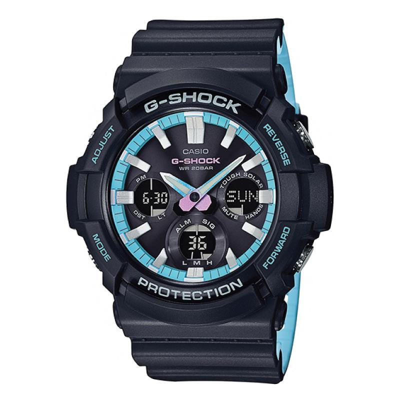 Casio G-Shock Special Color Models Black Resin Band Watch GAS100PC-1A GAS-100PC-1A Watchspree