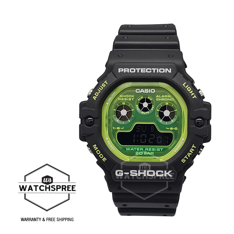 Casio G-Shock Special Color Models DW-5900 Lineup Black Resin Band Watch DW5900TS-1D DW-5900TS-1D DW-5900TS-1 Watchspree