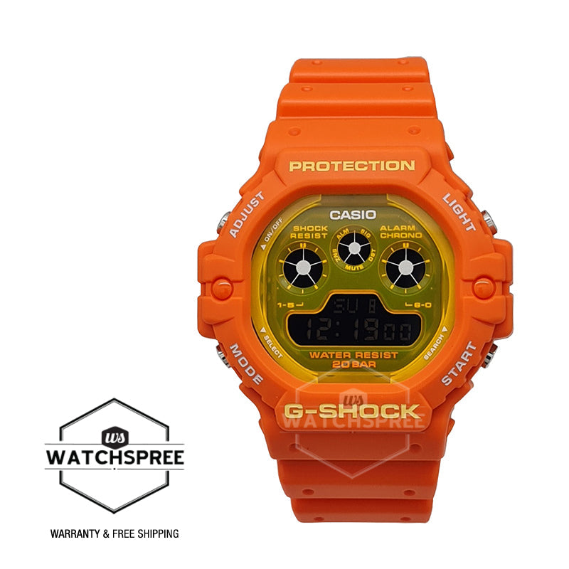 Casio G-Shock Special Color Models DW-5900 Lineup Orange Resin Band Watch DW5900TS-4D DW-5900TS-4D DW-5900TS-4 Watchspree