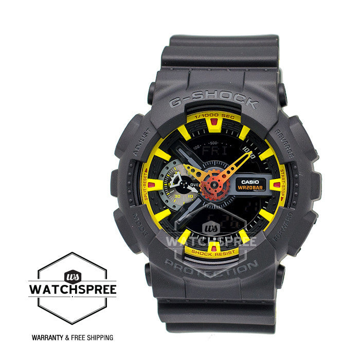 Casio G-Shock Special Color Sporty Mix Design Theme Black Resin Band Watch GA110BY-1A Watchspree