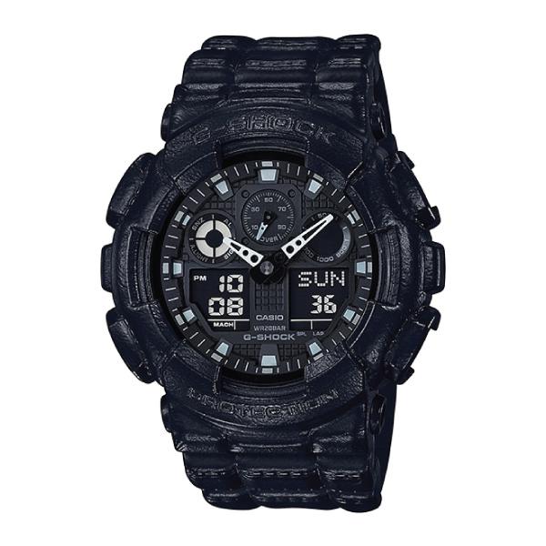 Casio G-Shock Special Color Standard Analog-Digital Black Resin Band Watch GA100BT-1A GA-100BT-1A Watchspree
