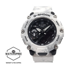 Load image into Gallery viewer, Casio G-Shock Special Colour Model Carbon Core Guard Structure Frozen Forest White Camouflage Resin Band Watch GA2200GC-7A GA-2200GC-7A Watchspree
